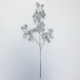 28" SNOW METALLIC BERRY SPRAY