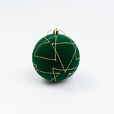 4" FLOCKED BALL ORNAMENT