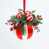 10"W X 8"H PINE PINECONE BERRY KISSING BALL