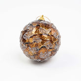 4" FROST CRINKLE FOIL BALL ORNAMENT