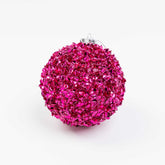 5" GLITTER SEQUIN BALL ORNAMENT