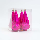 150MM CHRISTMAS TREES ORNAMENT 4PCS IN PVC BOX