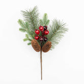 15" CRANBERRY PINE PINECONE PICK