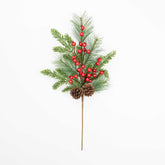 24" BERRY CEDAR PINECONE PINE SPRAY