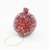 4" BEADED POMEGRANATE ORNAMENT