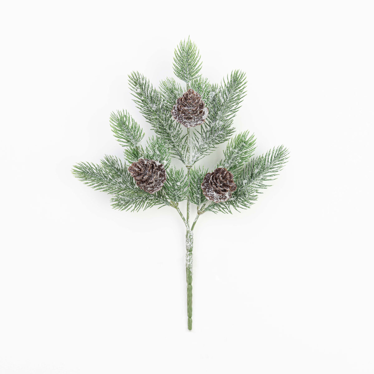 11" SNOW PINE PINECONE PICK