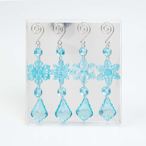 7" ACRYLIC SNOWFLAKE DROP ORN