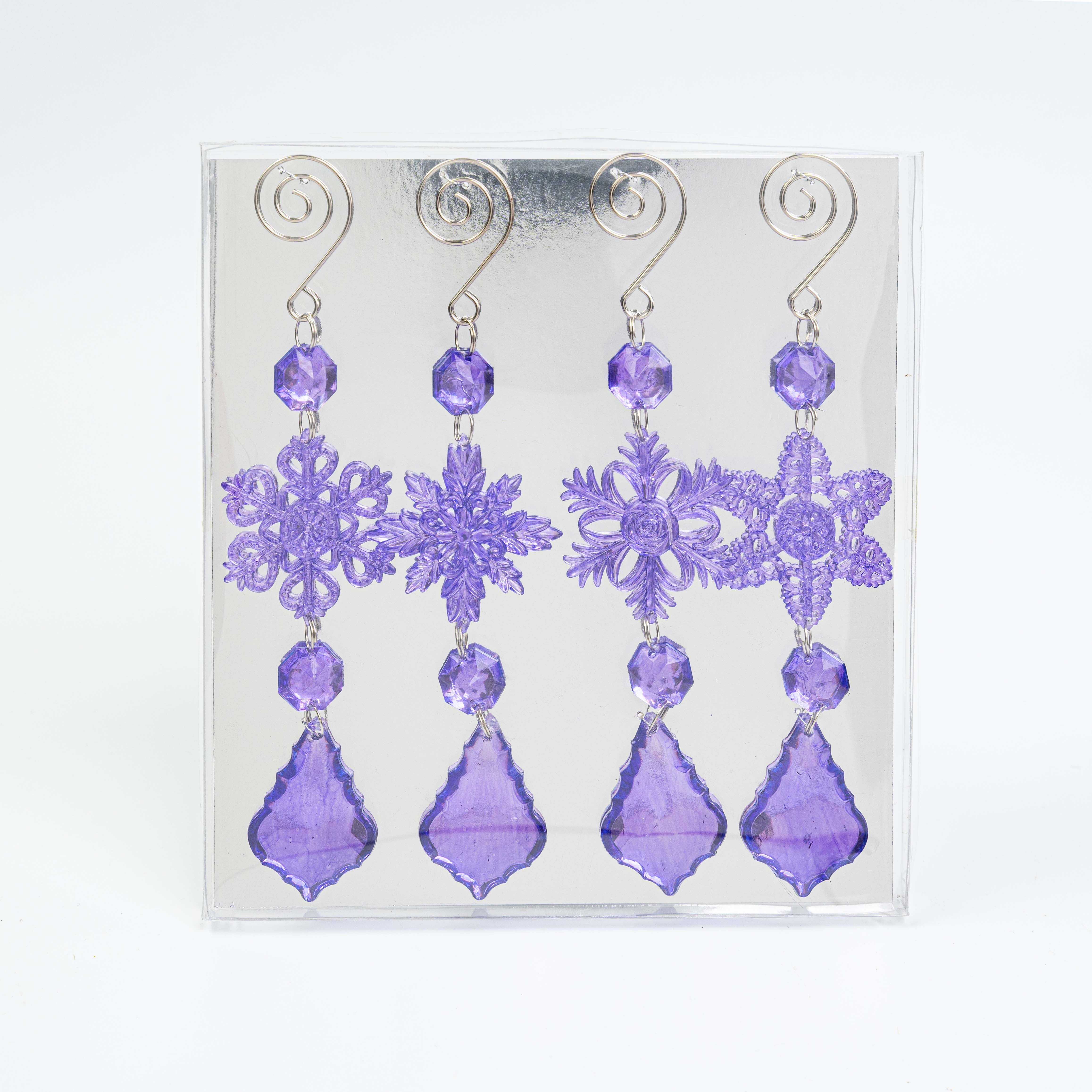 7" ACRYLIC SNOWFLAKE DROP ORN