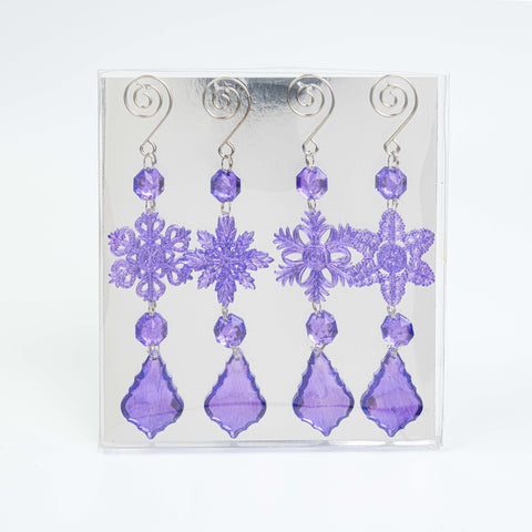 7" ACRYLIC SNOWFLAKE DROP ORN