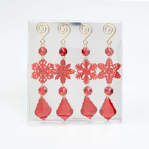 7" ACRYLIC SNOWFLAKE DROP ORN