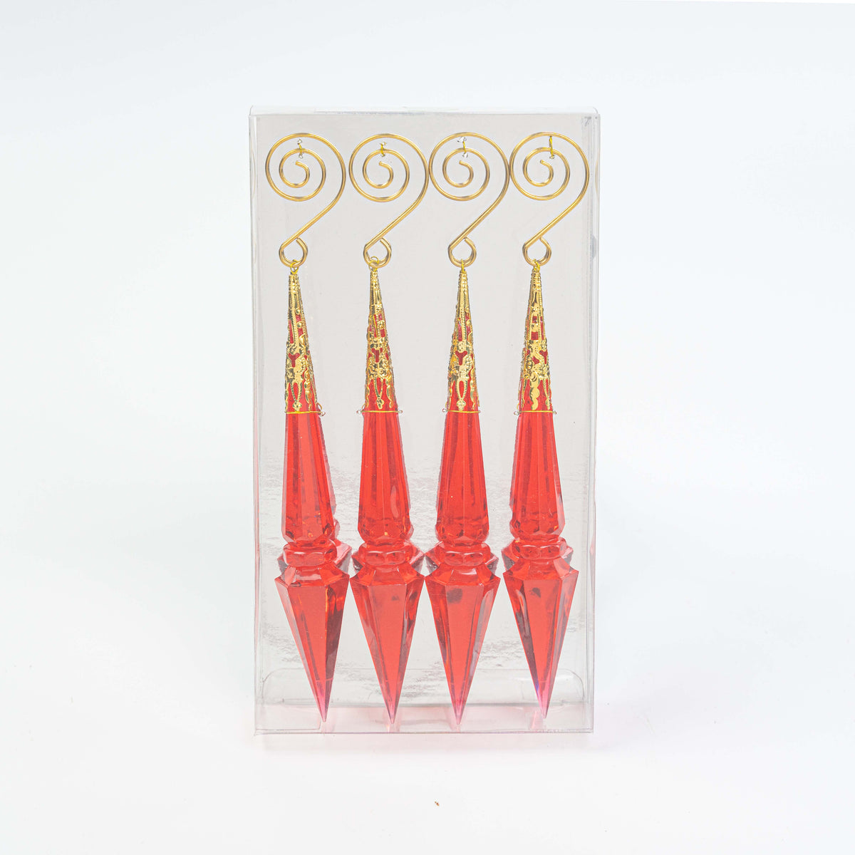 7" ACRYLIC ICICLE ORN BX OF 4