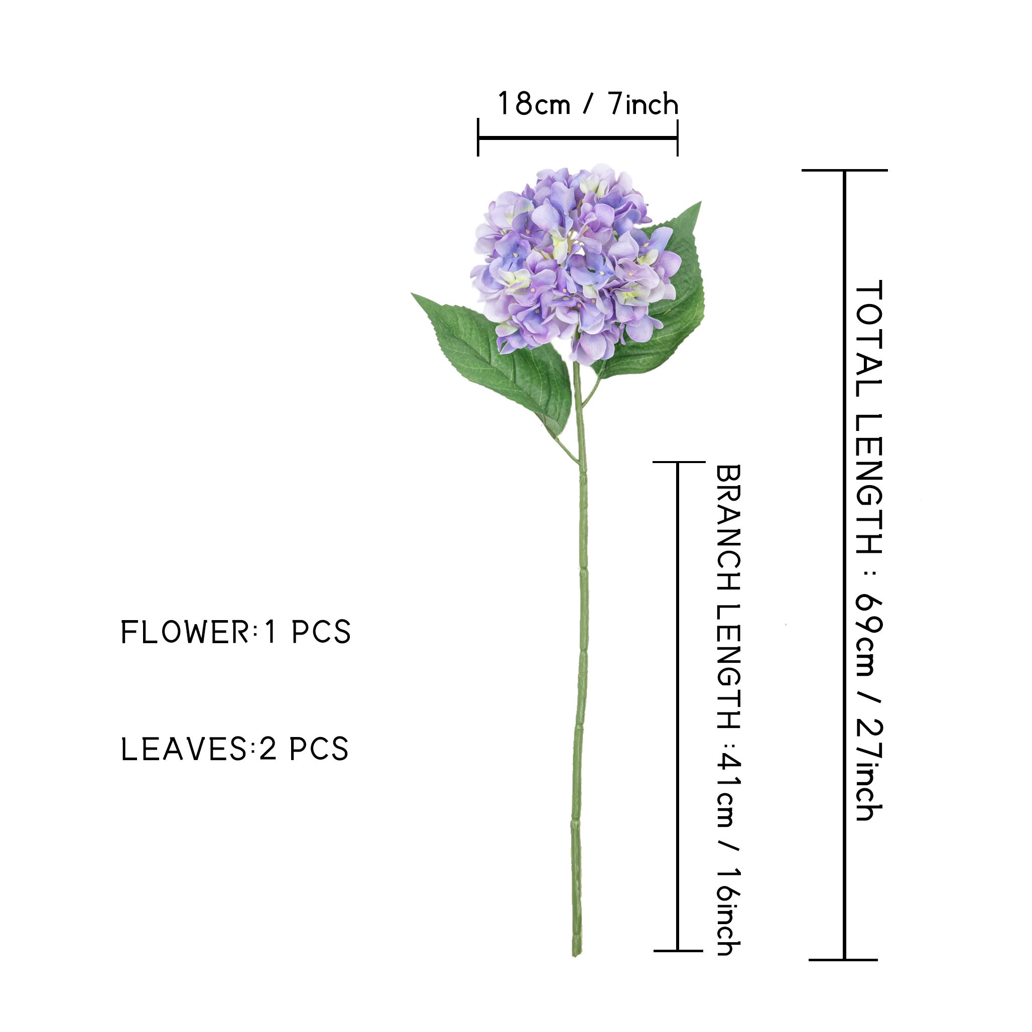 28.5" HYDRANGEA STEM