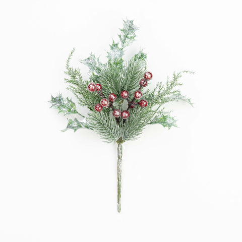 11" FROST BERRY HOLLY PINE PICK