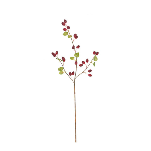 28" MULBERRY WITH LEAF SPRAY