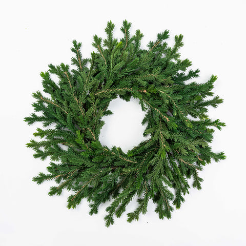 16" CEDAR PINE CANDLE RING