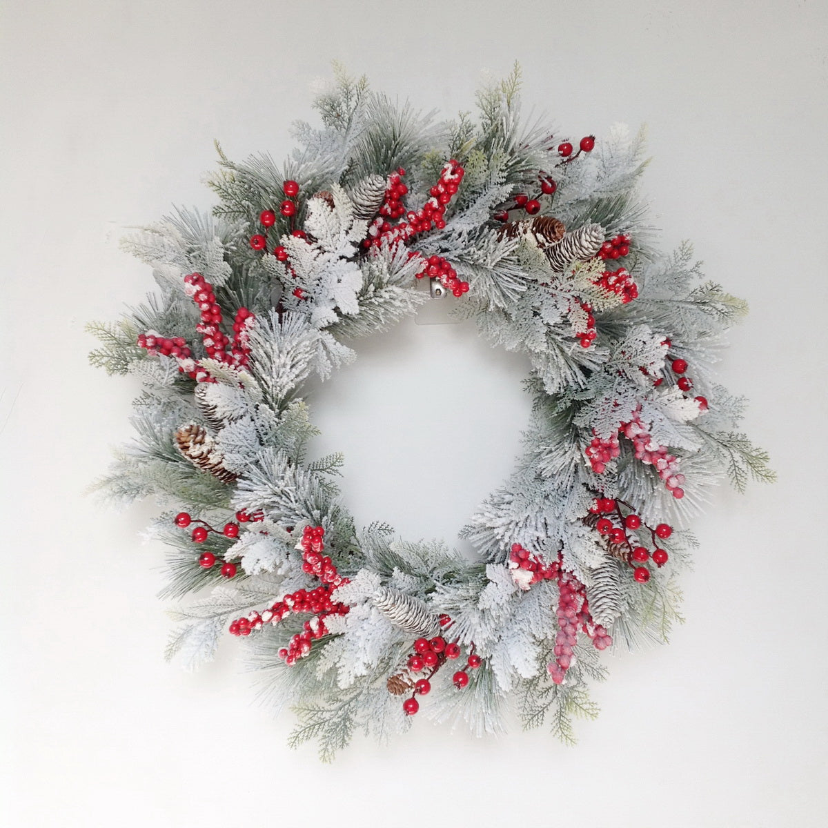30" SNOW BERRY PINE WREATH