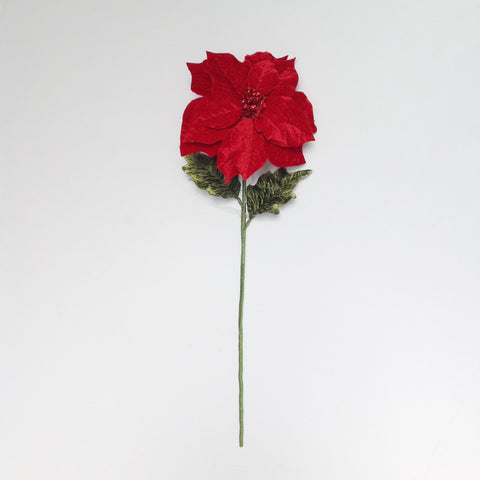 26" NATURAL POINSETTIA STEM