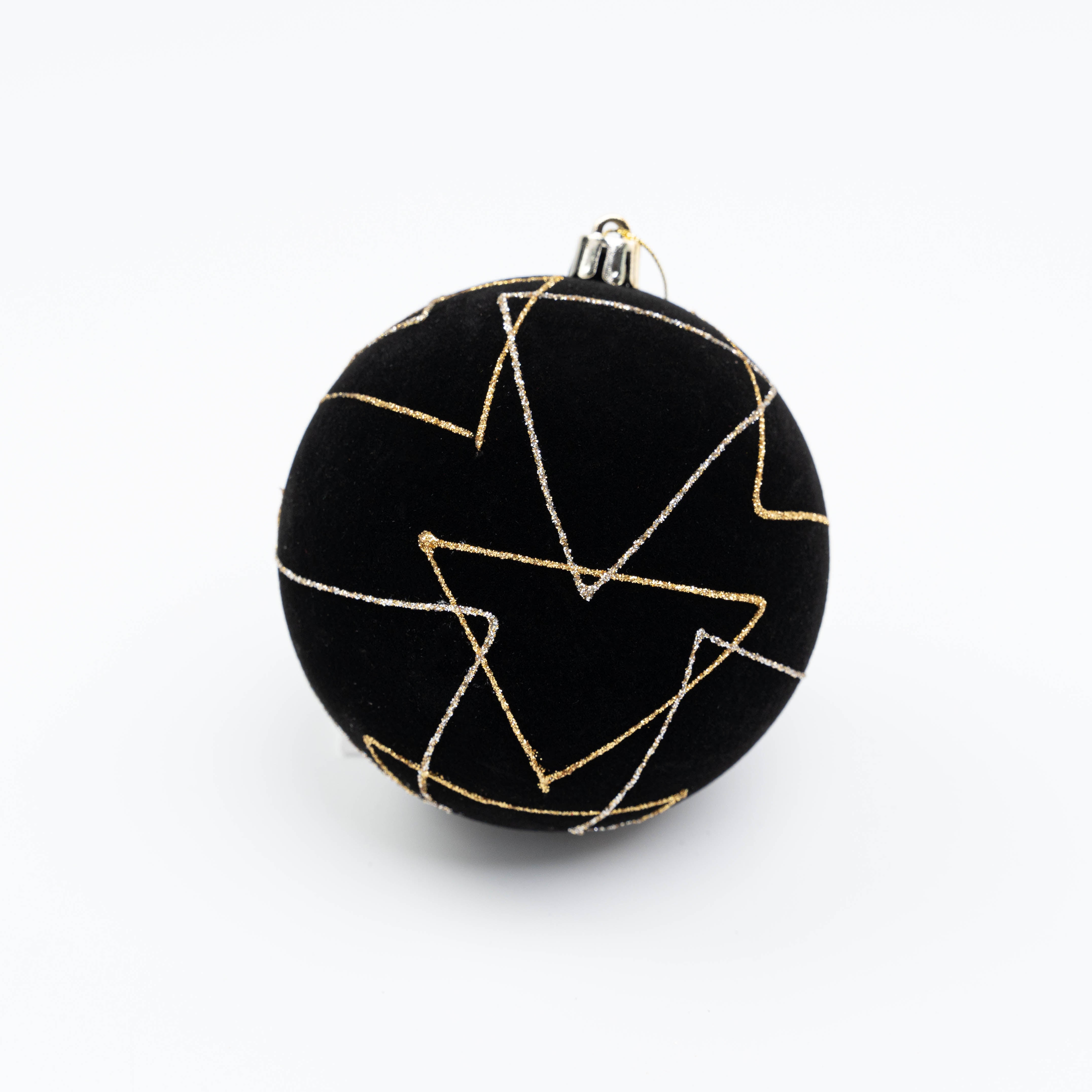4" FLOCKED BALL ORNAMENT