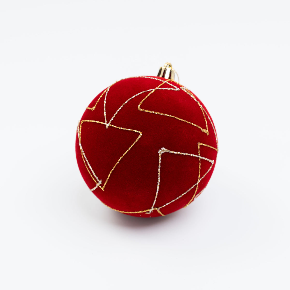 4" FLOCKED BALL ORNAMENT