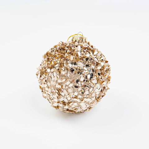 5" GLITTER SEQUIN BALL ORNAMENT