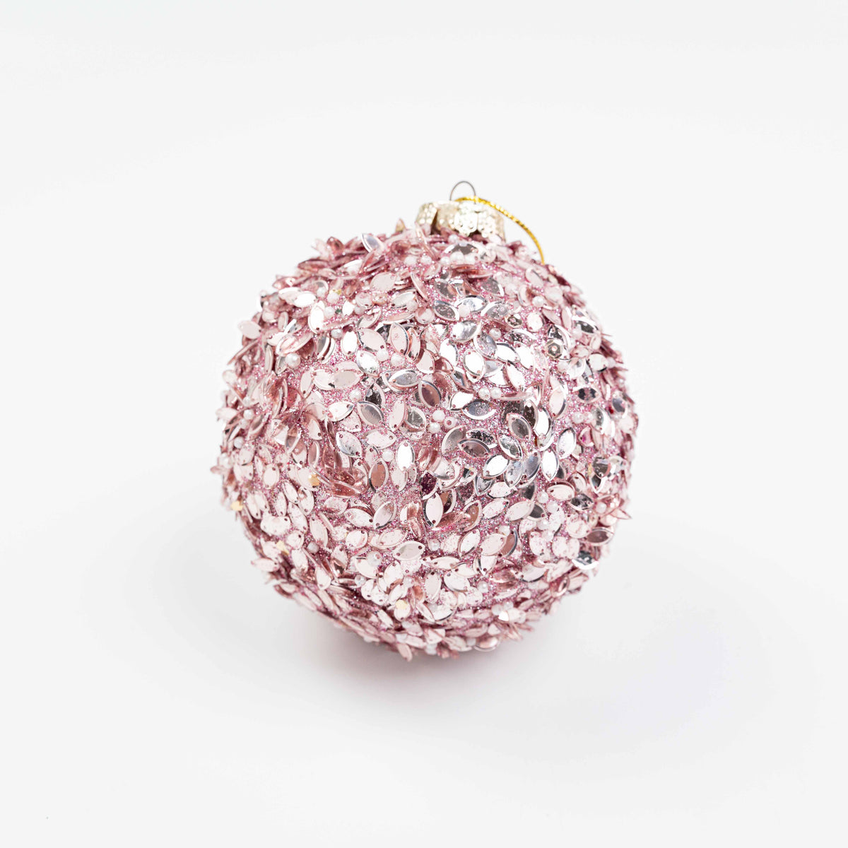 5" GLITTER SEQUIN BALL ORNAMENT