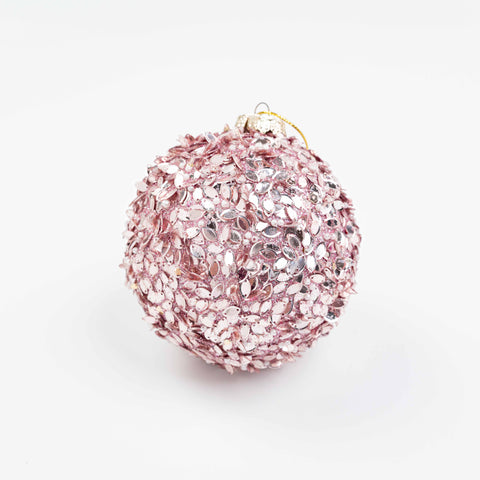 5" GLITTER SEQUIN BALL ORNAMENT