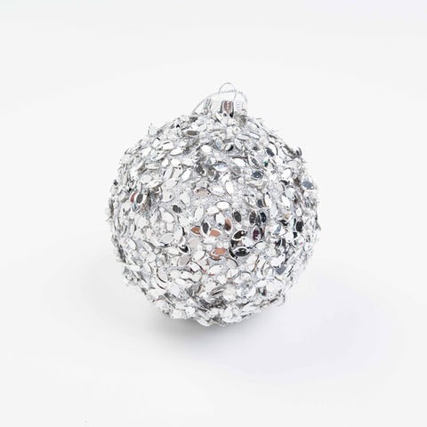 5" GLITTER SEQUIN BALL ORNAMENT