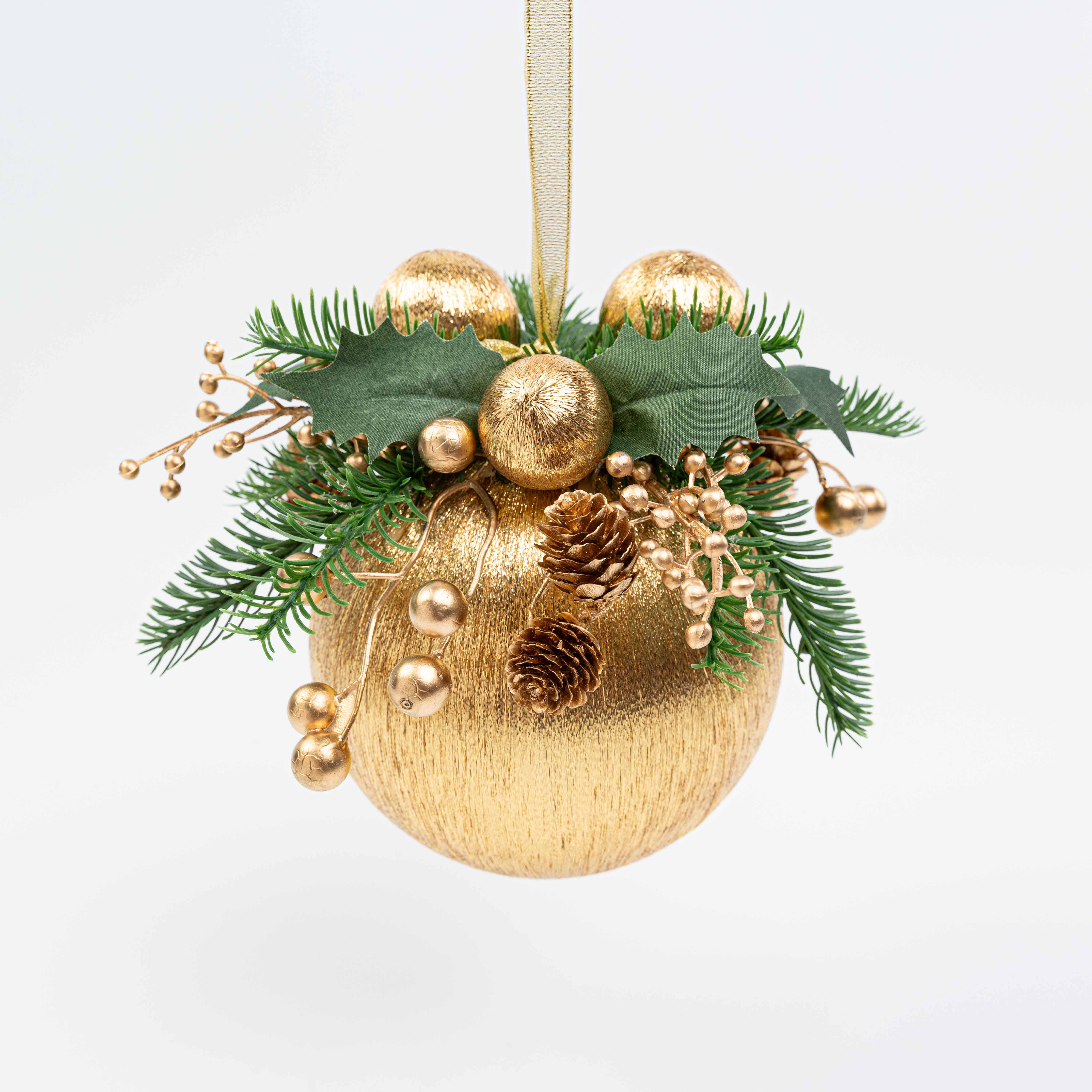 10"W X 8"H PINE PINECONE BERRY KISSING BALL