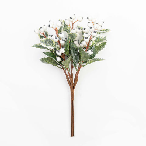 14" FROST BERRY HOLLY LEAF BUNDLE