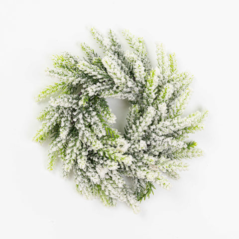 8" MINI SNOW FRASIER FIR CANDLE RING 3.5"ID