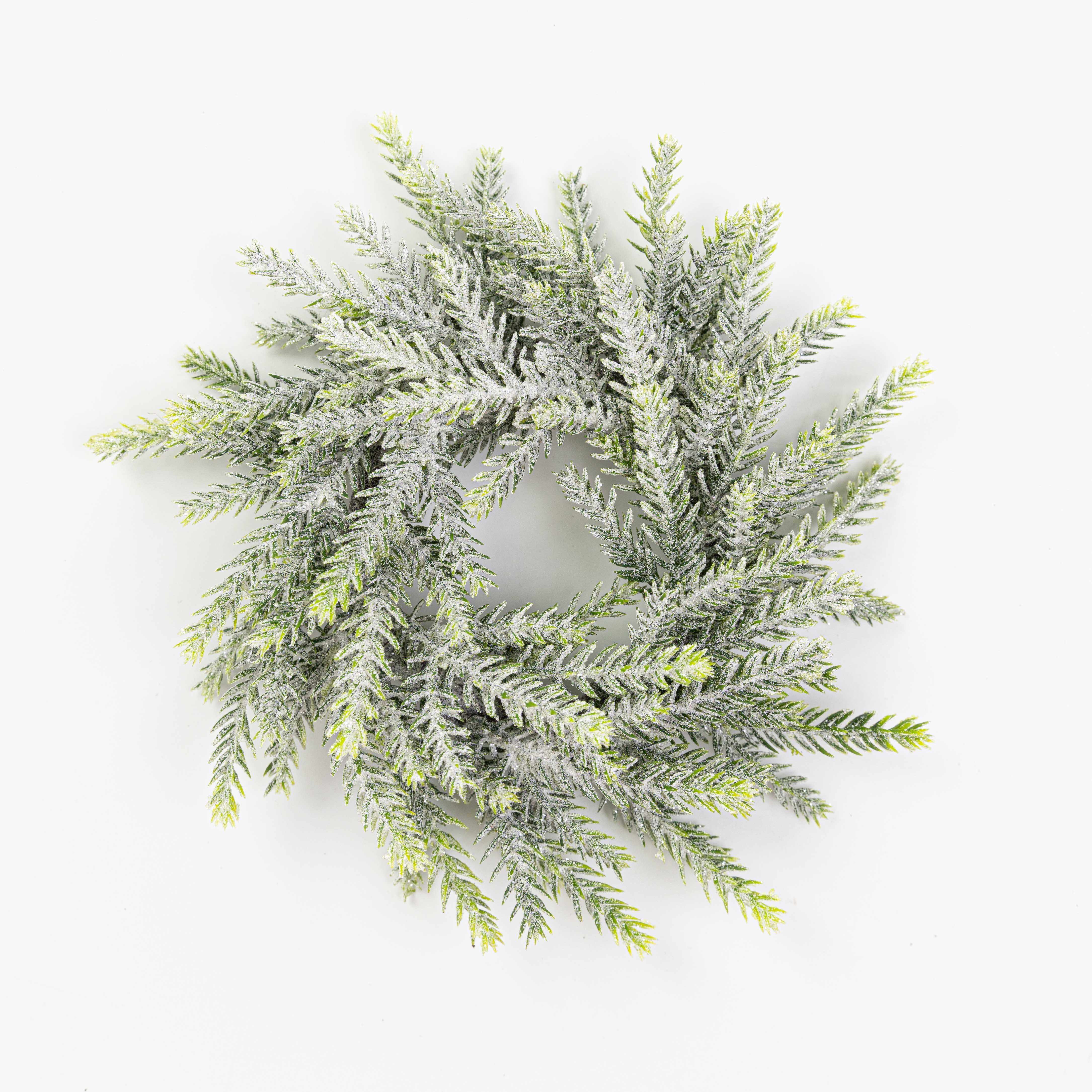 8" MINI SNOW FRASIER FIR CANDLE RING 3.5"ID