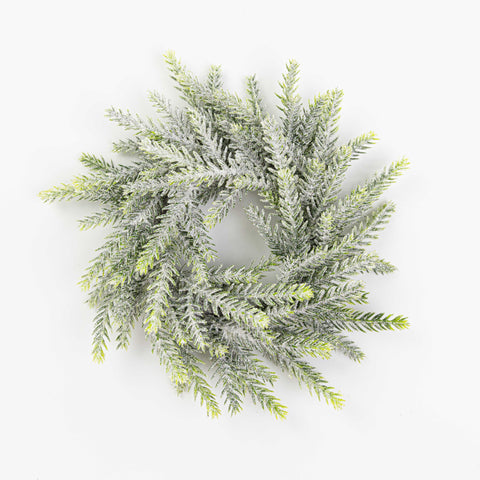 8" MINI SNOW FRASIER FIR CANDLE RING 3.5"ID