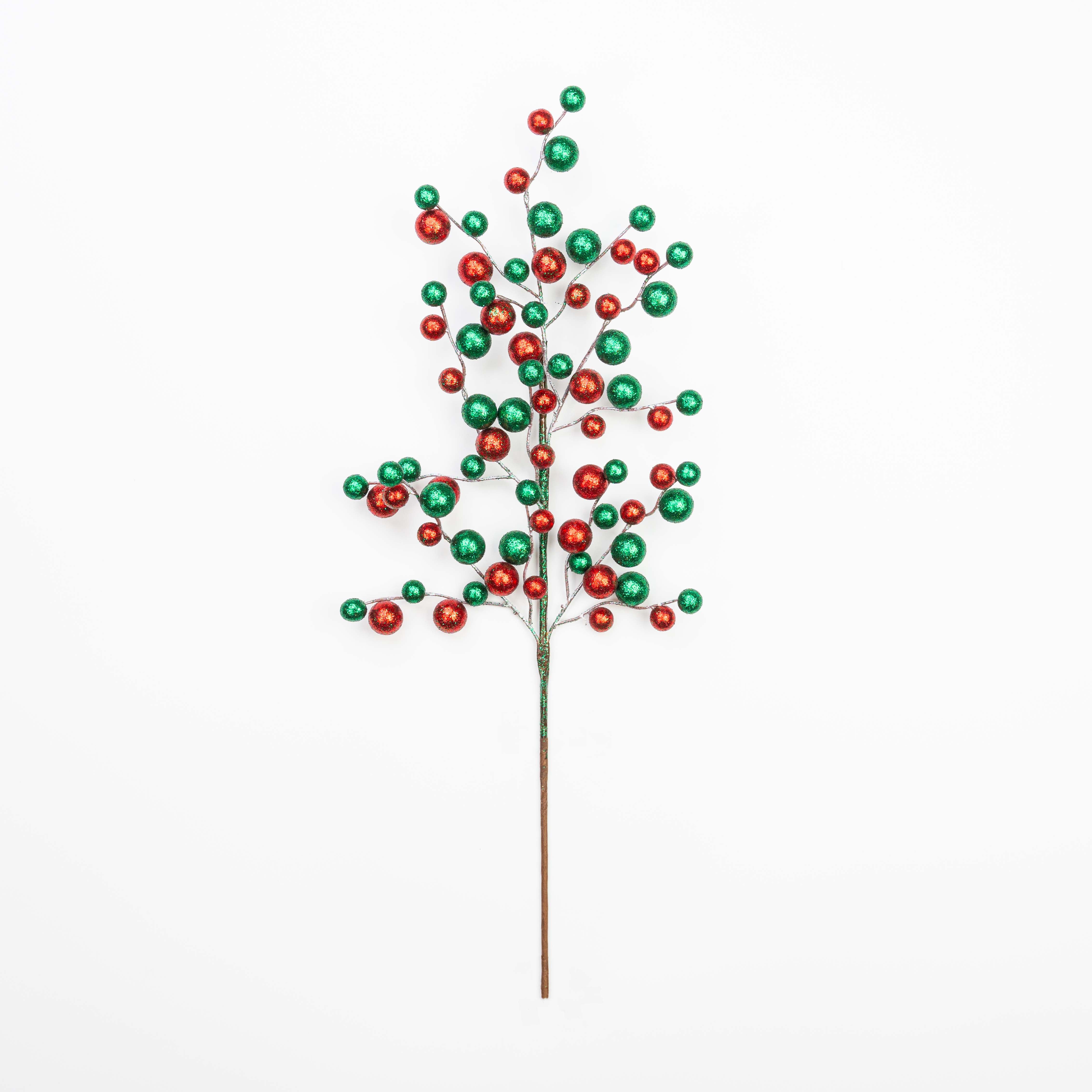 25" GLITTER BERRY SPRAY