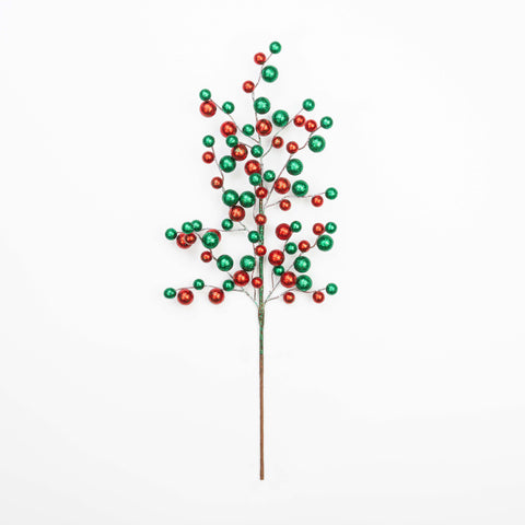 25" GLITTER BERRY SPRAY