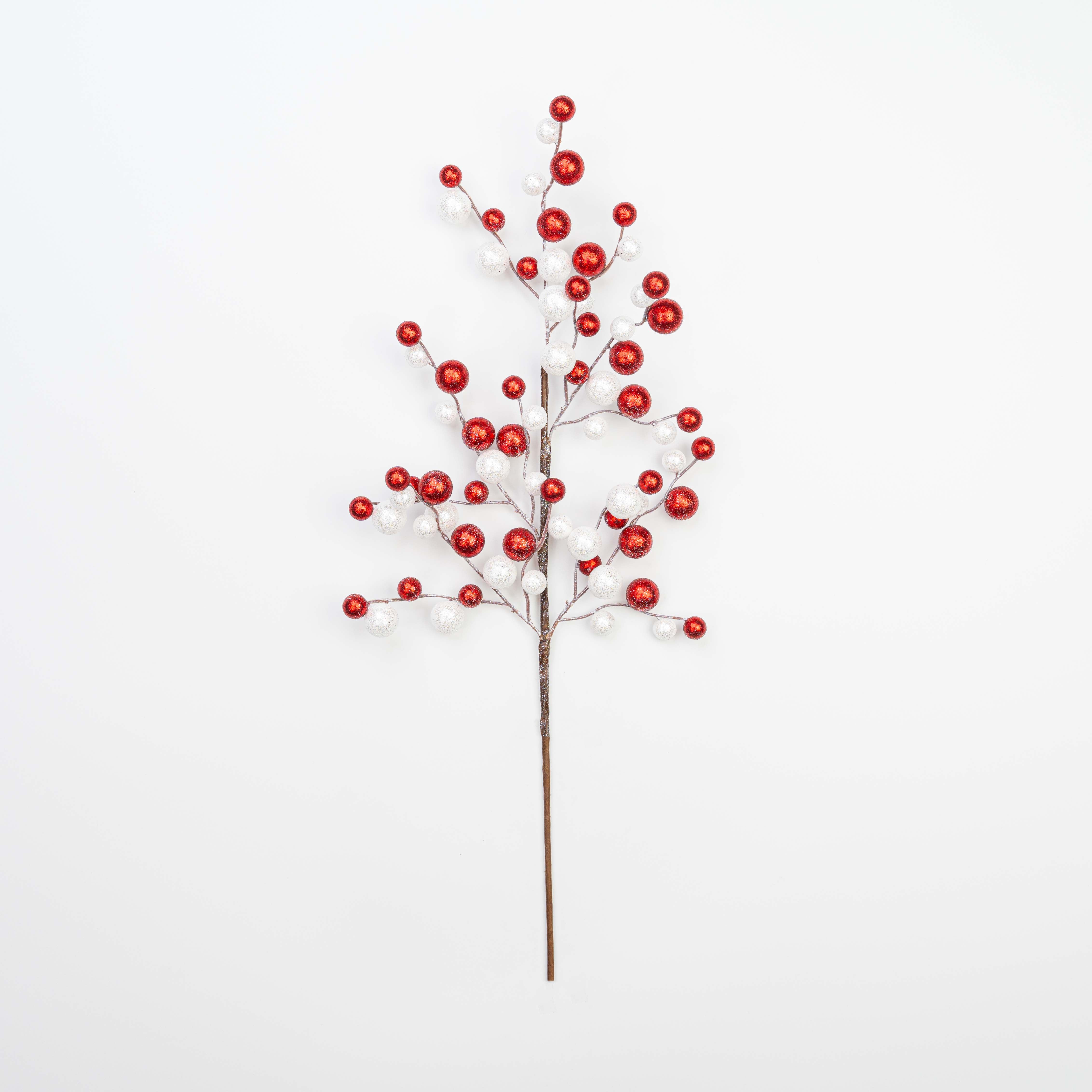 25" GLITTER BERRY SPRAY