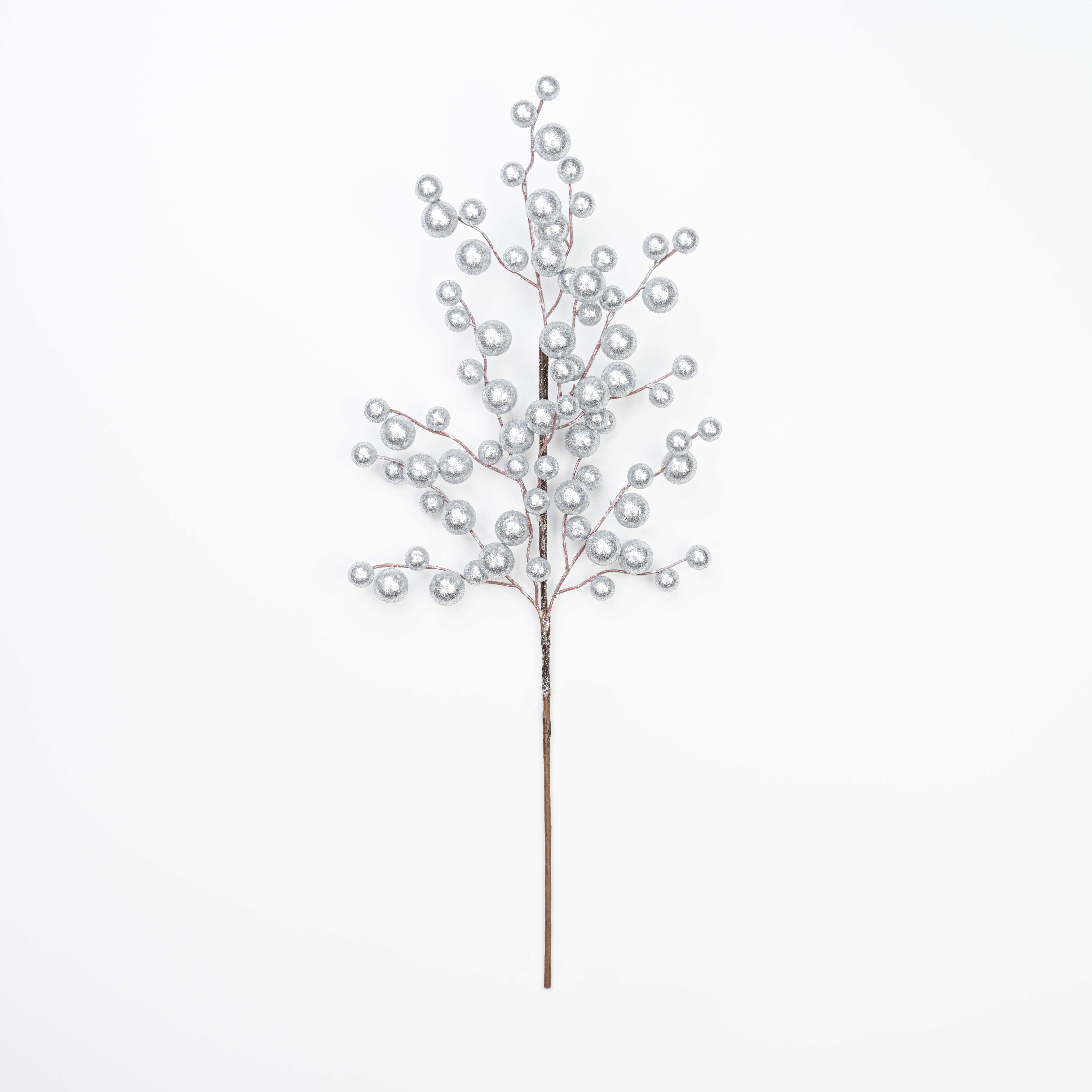 25" GLITTER BERRY SPRAY