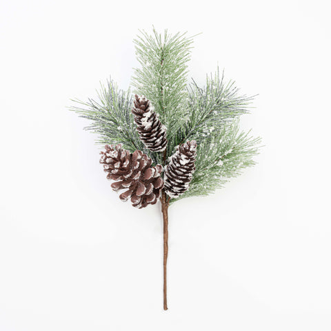 16" SNOW PINE PINECONE PICK