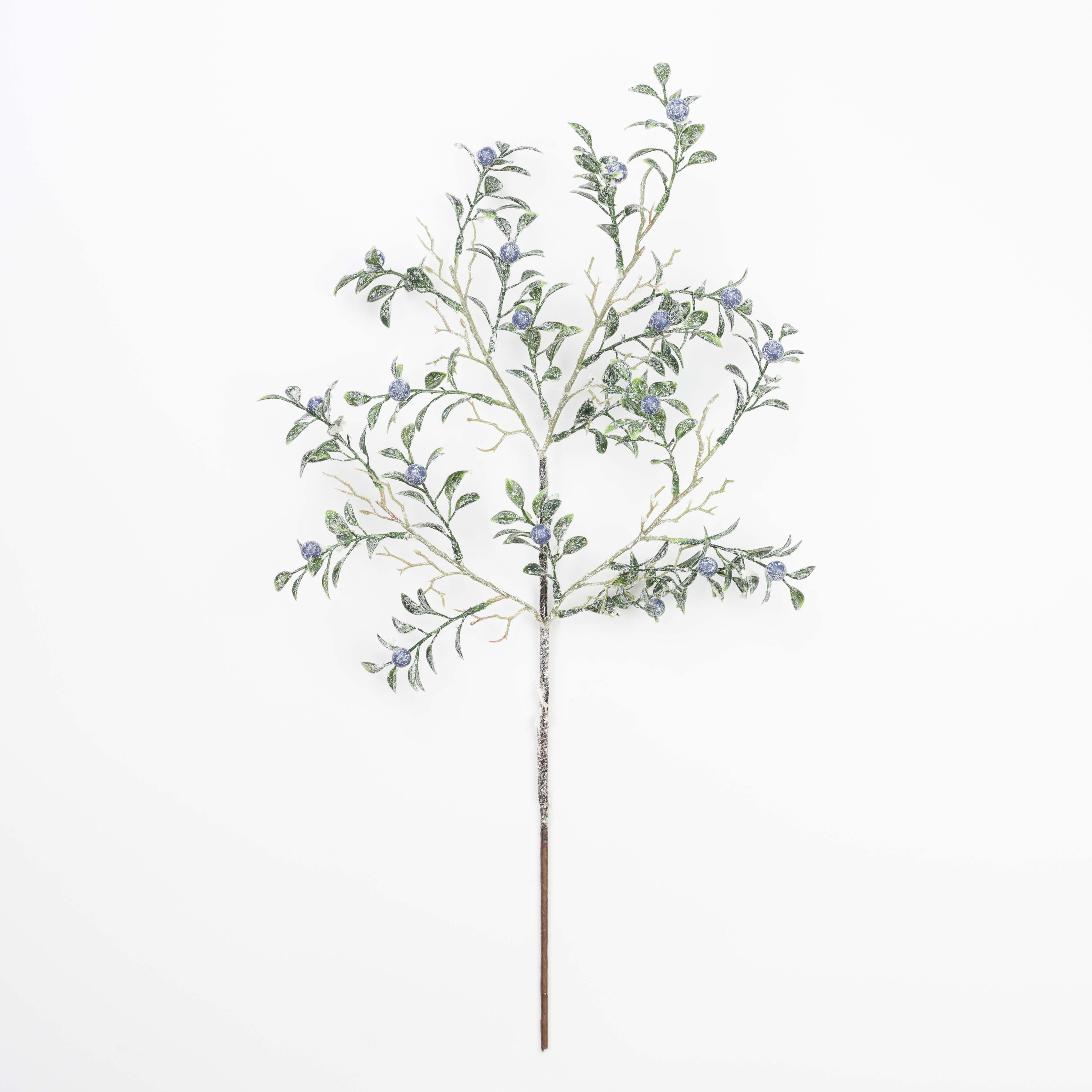 24.5" SNOW BOXWOOD BERRY SPRAY