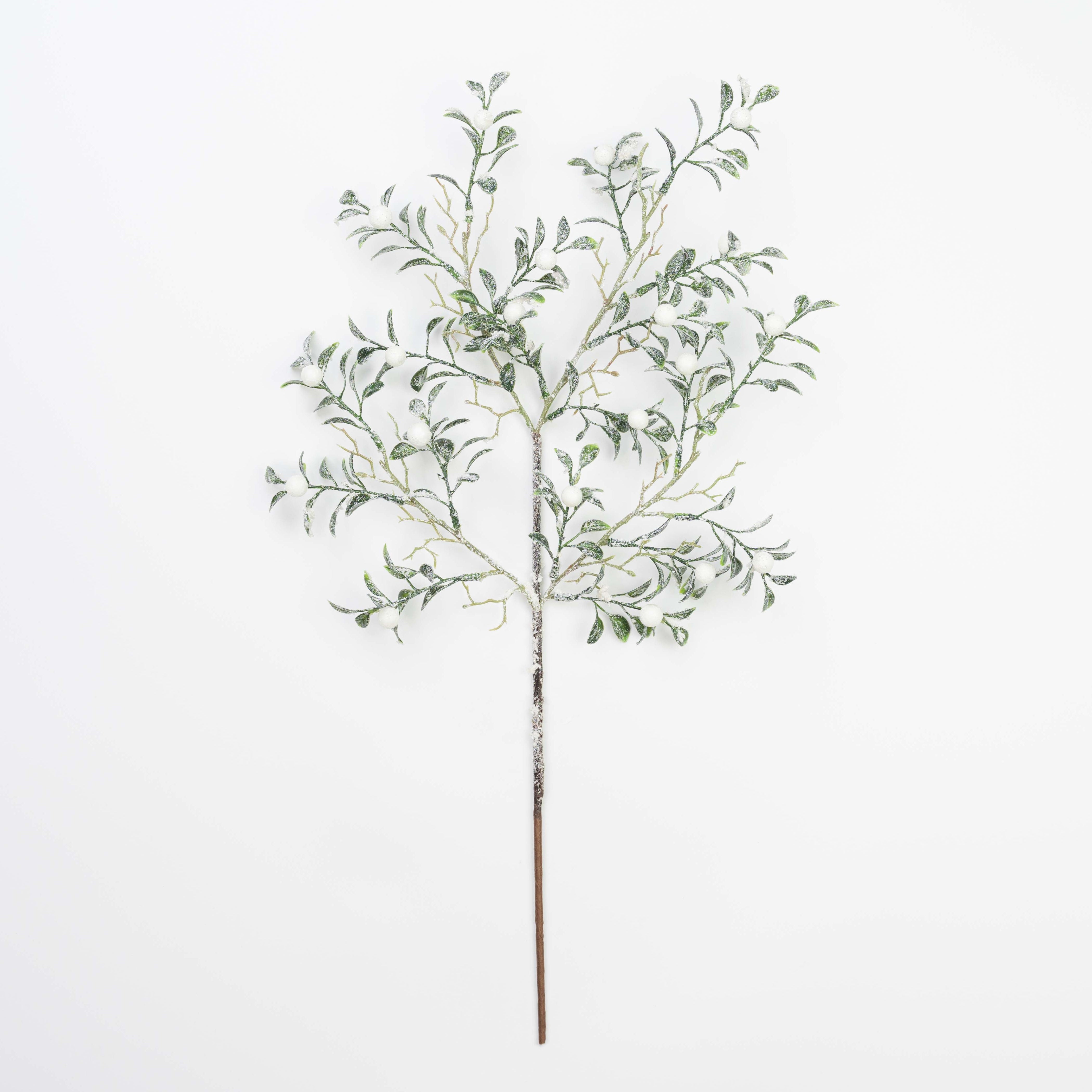 24.5" SNOW BOXWOOD BERRY SPRAY
