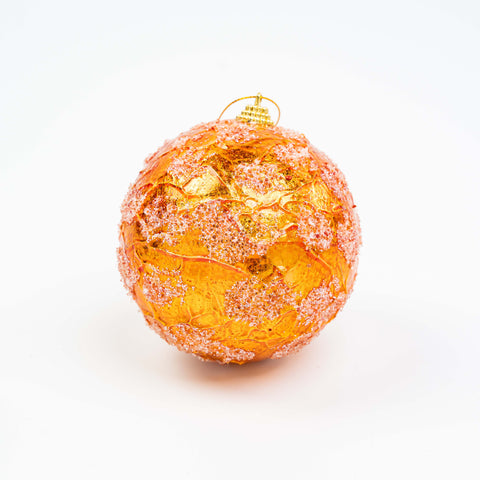 4" FROST CRINKLE FOIL BALL ORNAMENT