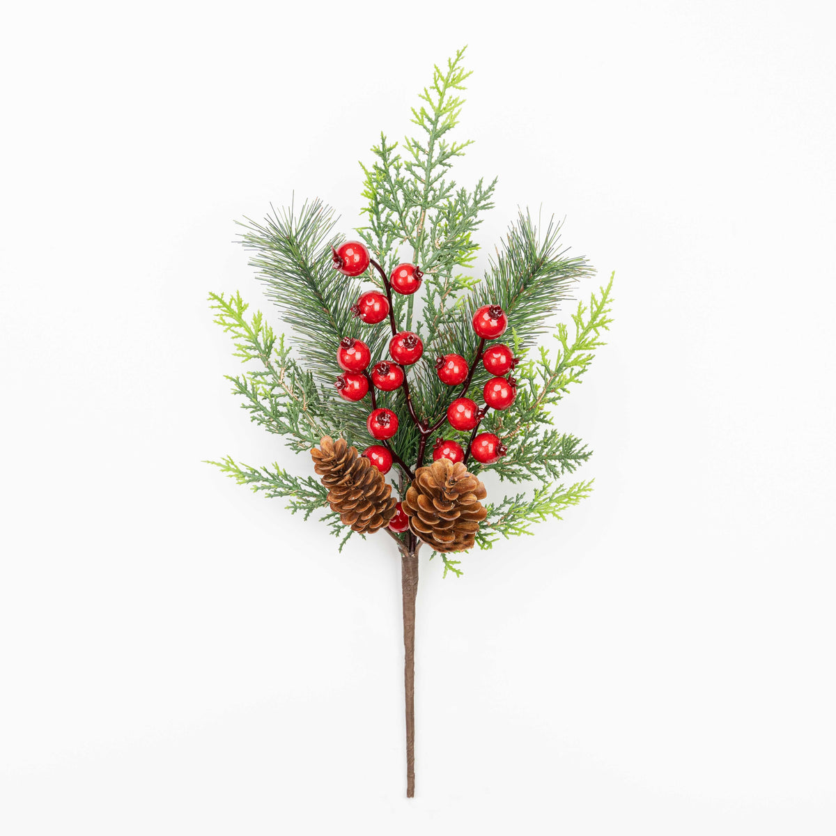 18" BERRY PINE CEDAR PINECONE PICK