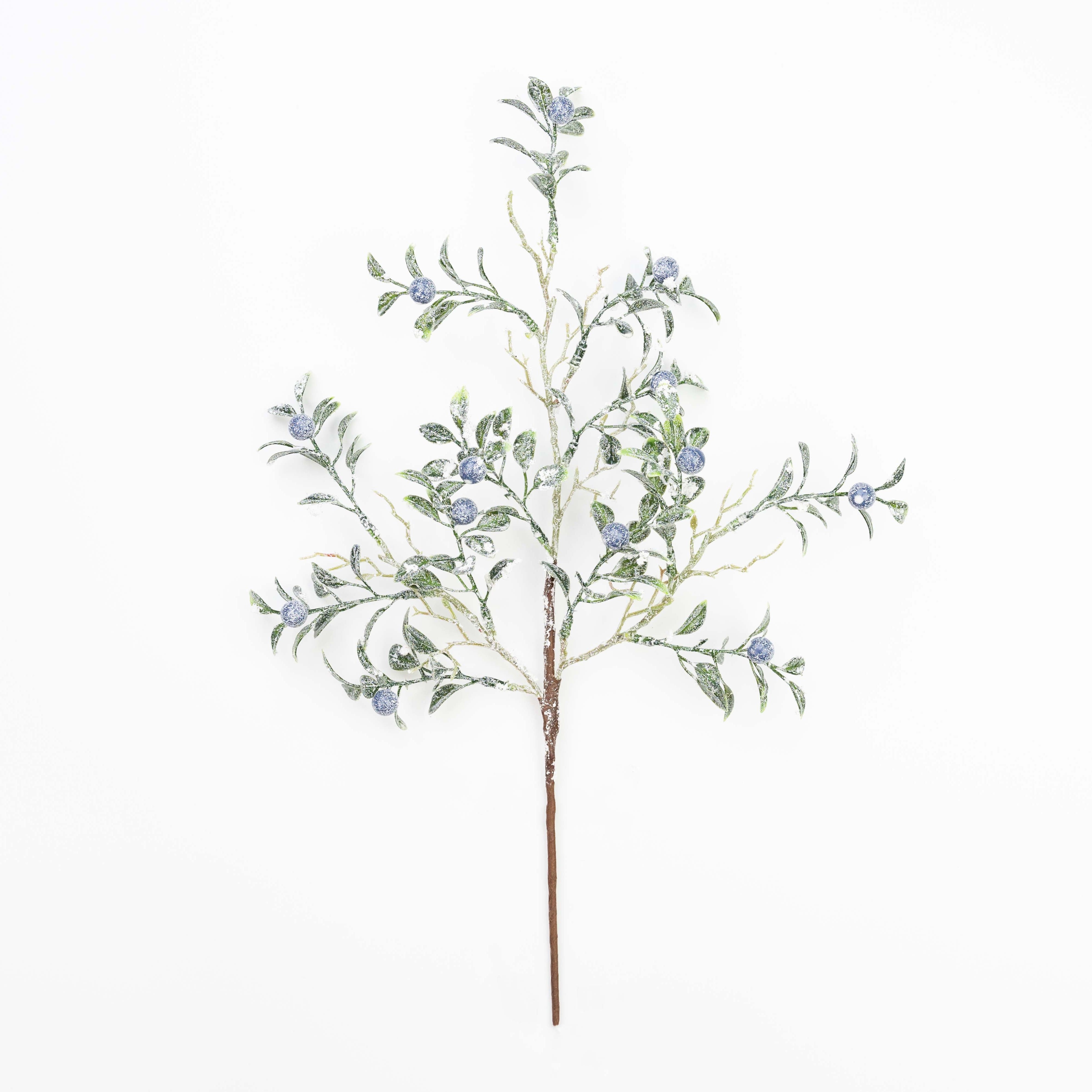 17" SNOW BOXWOOD BERRY PICK