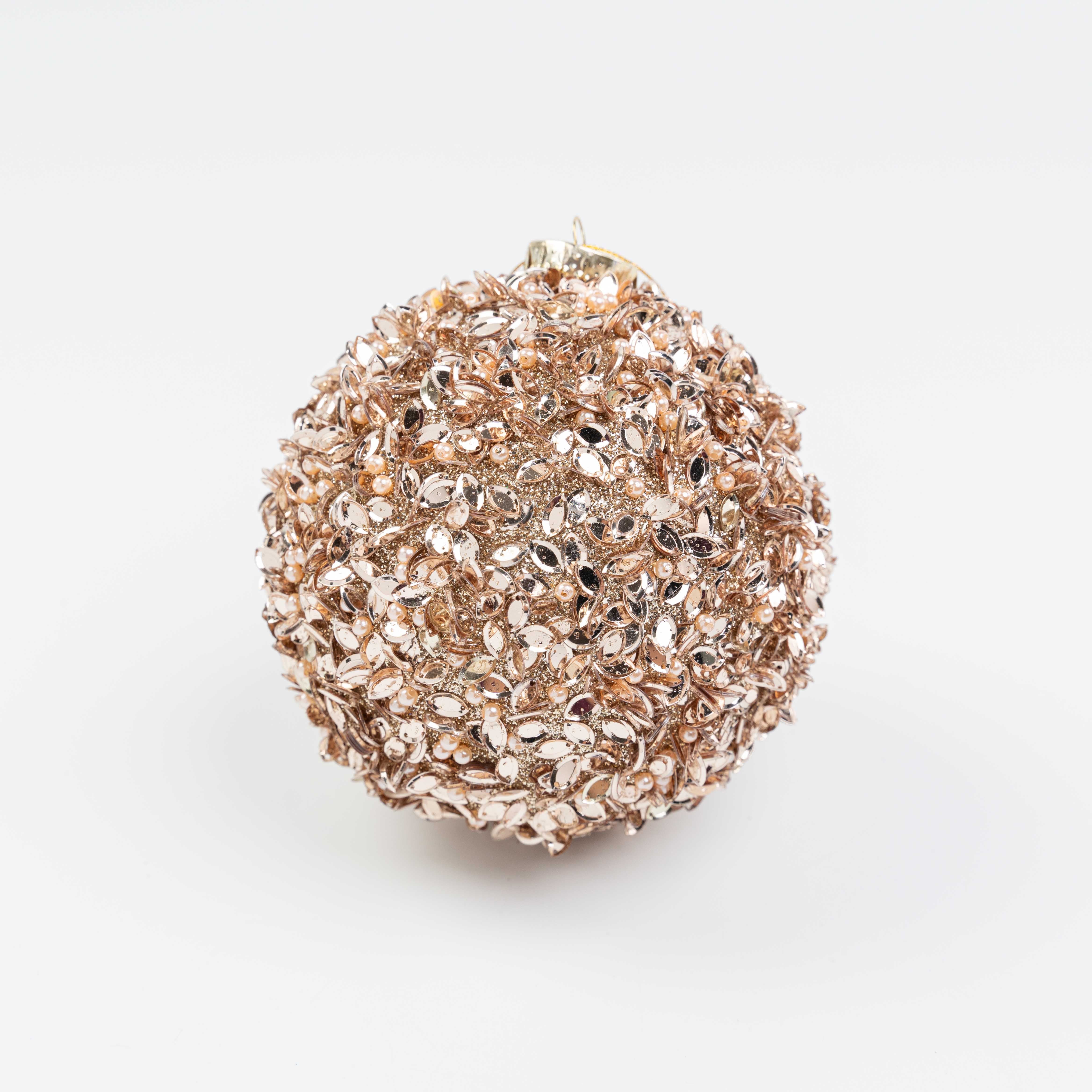 5" GLITTER SEQUIN BALL ORNAMENT