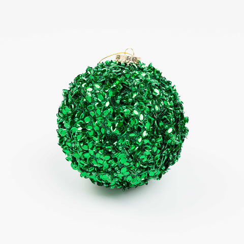 5" GLITTER SEQUIN BALL ORNAMENT
