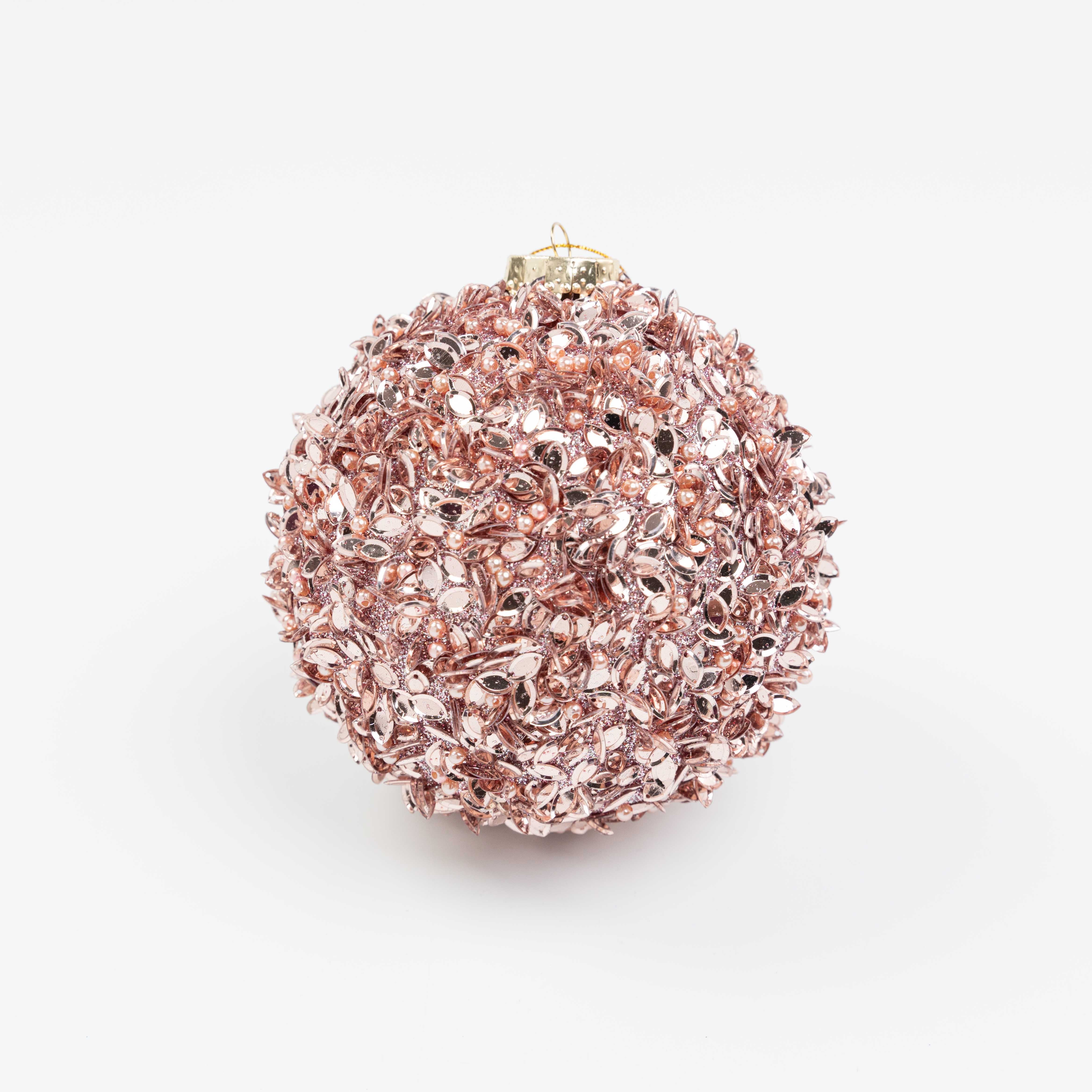 5" GLITTER SEQUIN BALL ORNAMENT