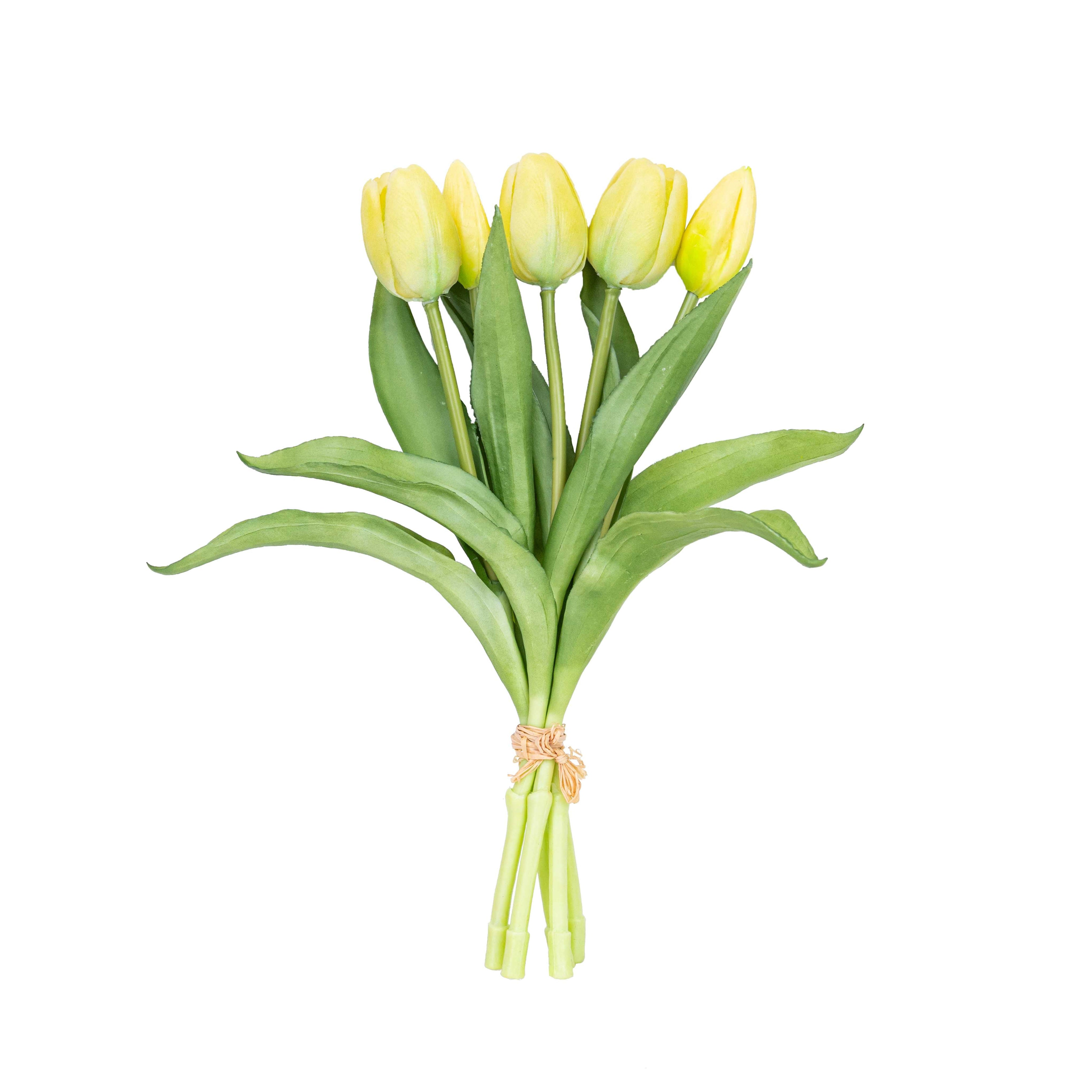 12" SOFT TOUCH TULIP BUNDLE X 5