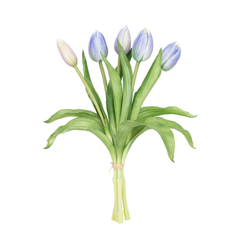 12" SOFT TOUCH TULIP BUNDLE X 5