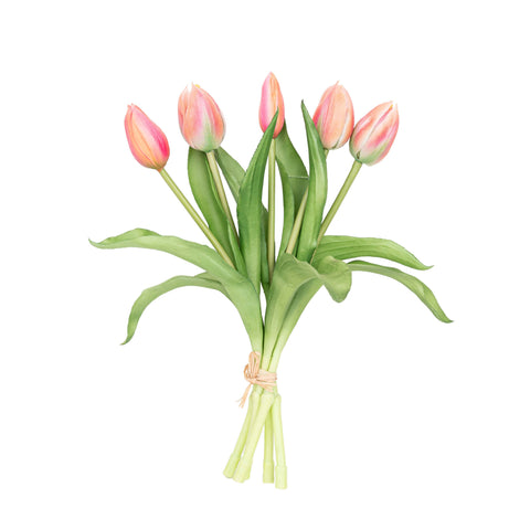12" SOFT TOUCH TULIP BUNDLE X 5