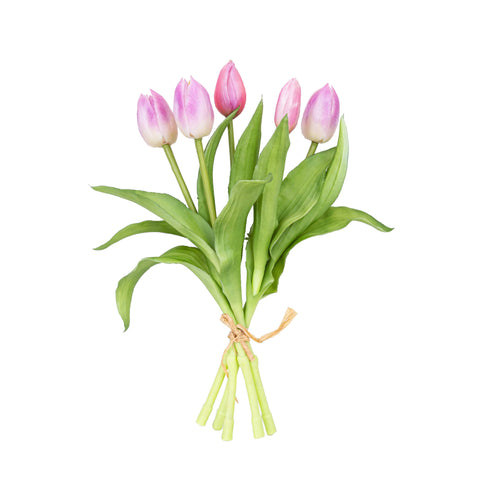12" SOFT TOUCH TULIP BUNDLE X 5