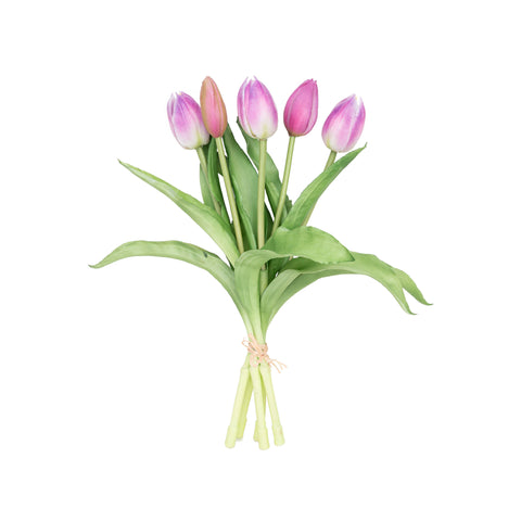 12" SOFT TOUCH TULIP BUNDLE X 5